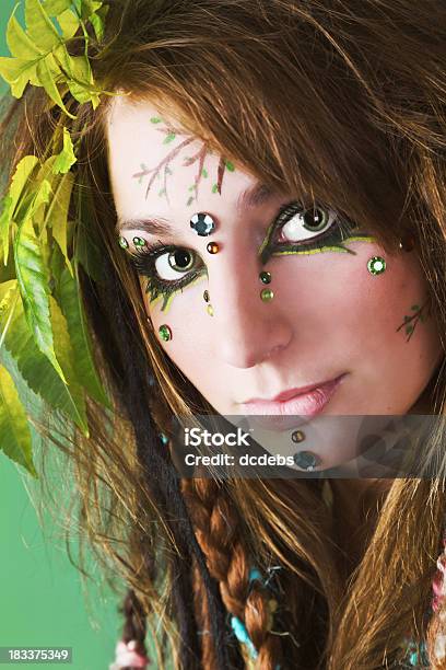 Young Woman With Face Painting Stock Photo - Download Image Now - 18-19 Years, Adult, Adults Only