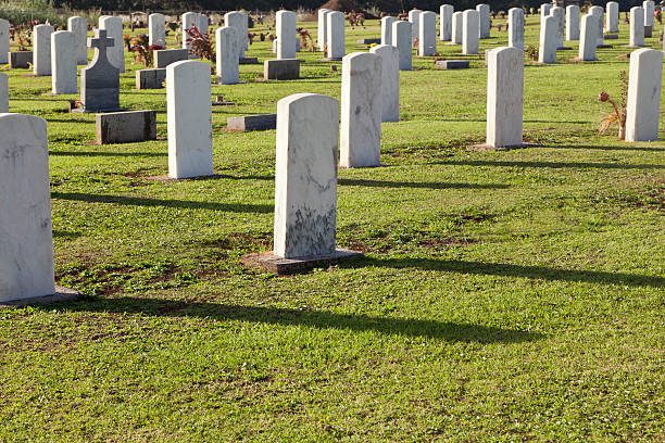istock Military Cemetary, Headstone, Hawaii 183375428