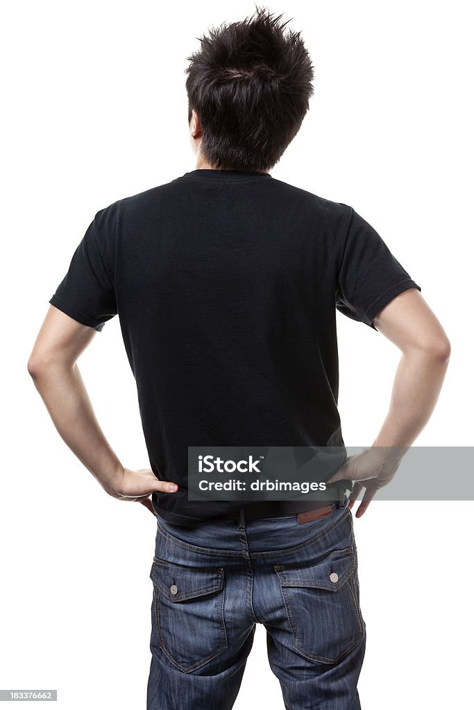 Vista posterior de joven hombre asiático - Foto de stock de Vista posterior libre de derechos