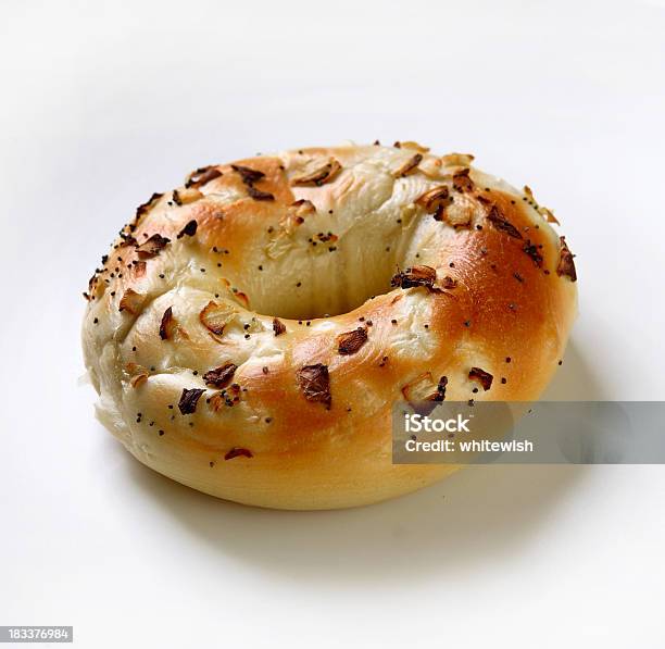 Onion Bagel Stock Photo - Download Image Now - Bagel, Onion, Baked