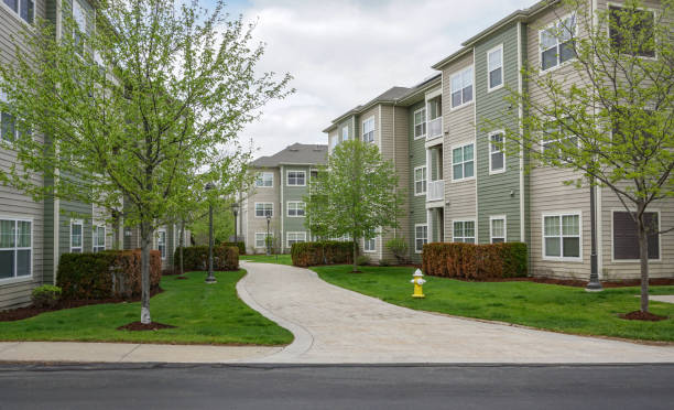 istock modern rental apartment buildings in community in spring 1833776385