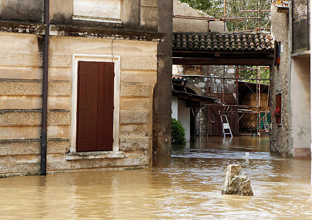 istock Flooded country house 183377867