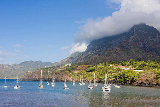 Segelboote vor Anker an der South Pacific Island – Foto