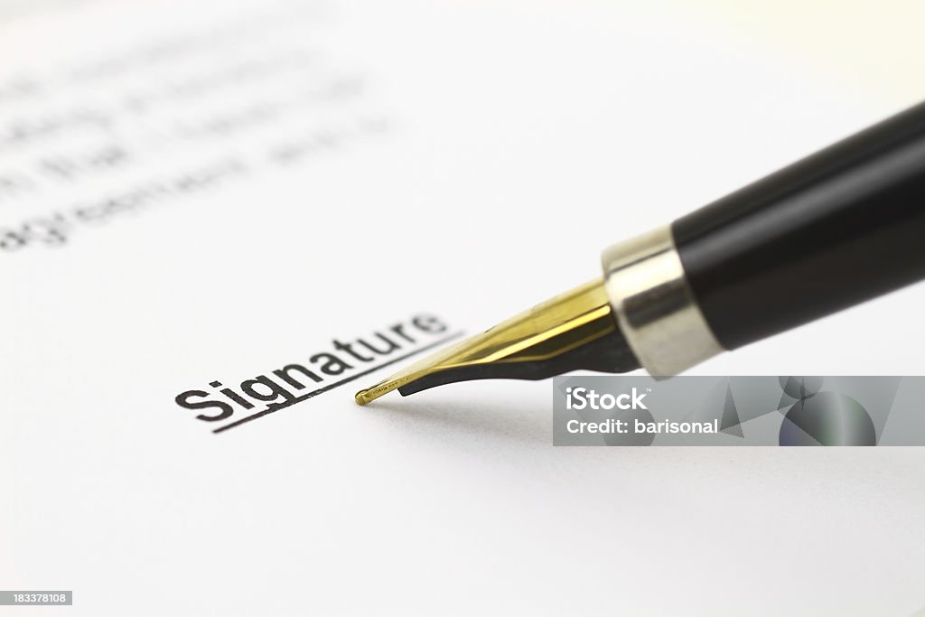 Contrato de negócios - Foto de stock de Assinatura royalty-free