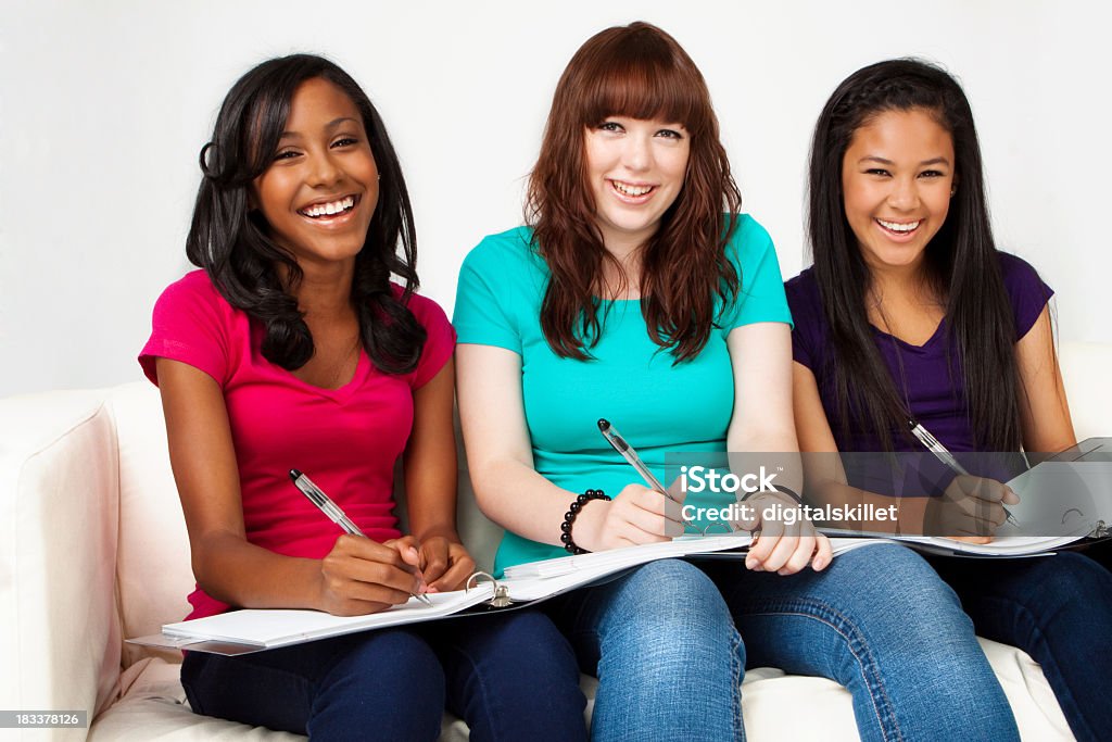 Grupo de diversos alunos - Foto de stock de Adolescente royalty-free