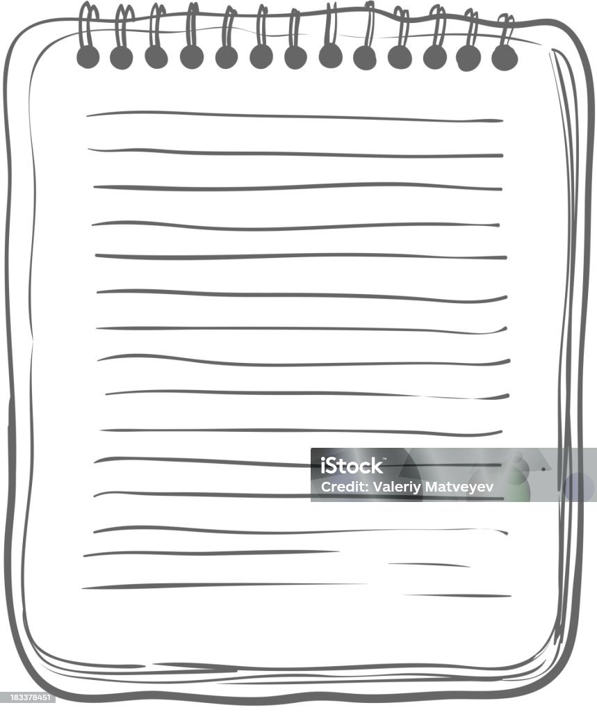 Notebook Scetch Sketch Notebook Stock Illustration - Download Image Now - Blank ...