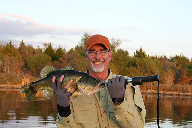 istock Fisherman with Large Mouth Bass 183378741