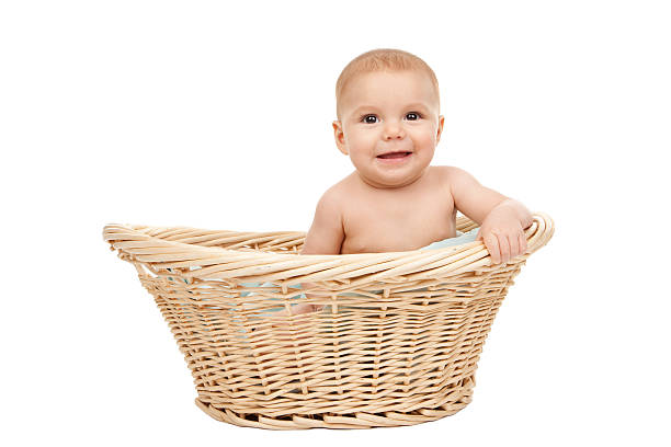 istock Baby In a Laundry Basket 183378936