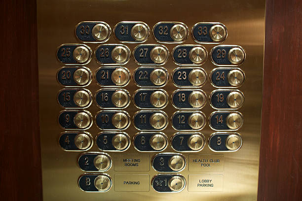 quel niveau&nbsp;? - elevator push button stainless steel floor photos et images de collection