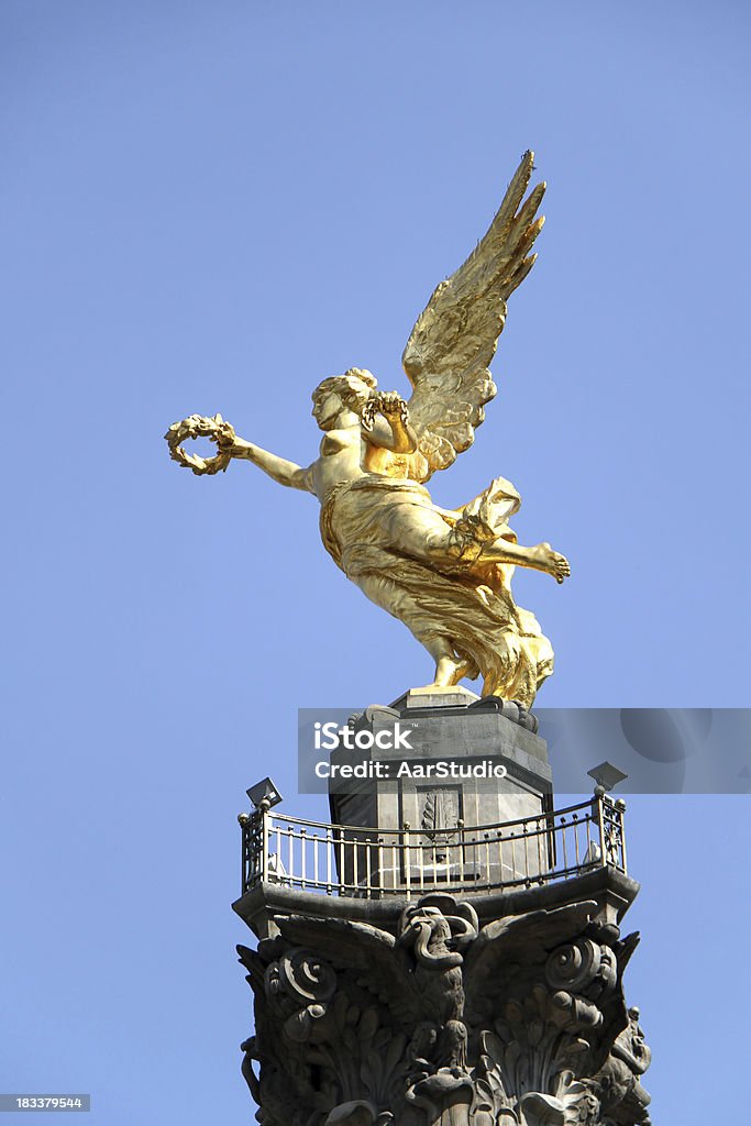 Angel of Independence "The Angel of Independence (Victory column) over Paseo de la Reforma in downtown Mexico City, Mexico" Angel Stock Photo
