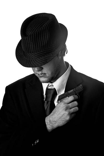 istock Black and White Gangster 183379675