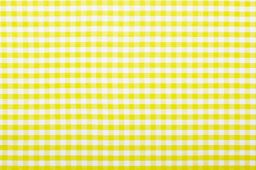 Tablecloth yellow and white pattern