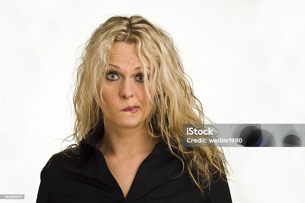 Frau Porträt Serie Gesicht Ausdruck - Lizenzfrei Lippen Stock-Foto