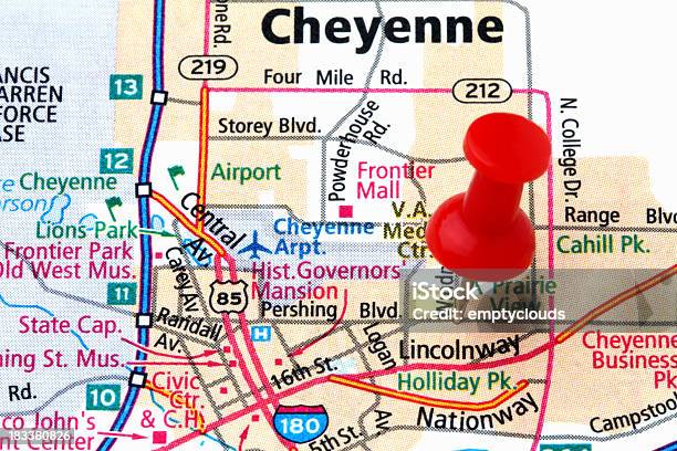 Cheyenne をマップします - シャイアンのストックフォトや画像を多数ご用意 - シャイアン, ワイオミング州, 主要道路