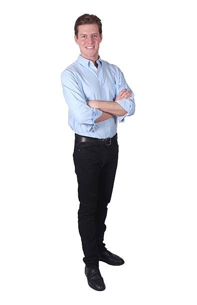 istock Isolated businessman standing arms crossed 183381038