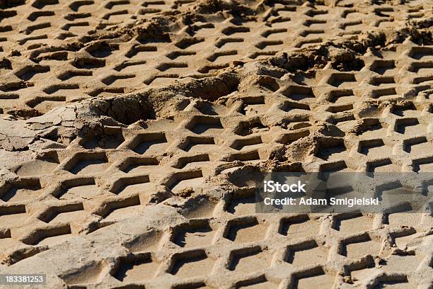 Imprint On Sand Stock Photo - Download Image Now - Adventure, Backhoe, Beach