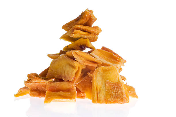 istock Pile of Dried Mango Chips Isolated Against White 183381606