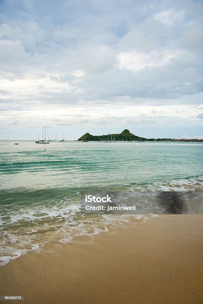 Pigeon Island St Lucia-pittoresque plage exotique des Caraïbes - Photo de Antilles occidentales libre de droits