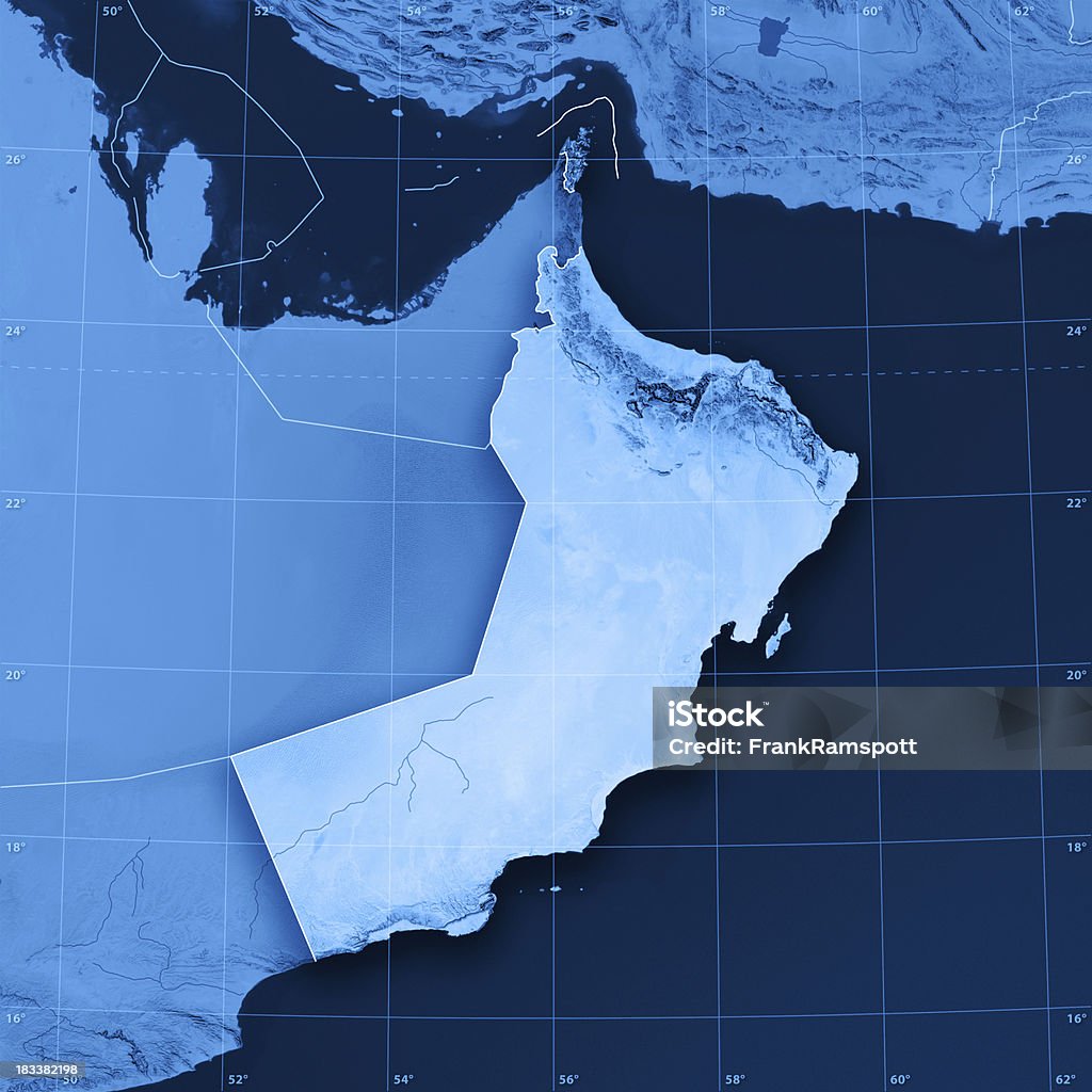 피트케언 Topographic 맵 - 로열티 프리 오만 스톡 사진