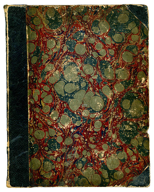 marmóreo capa de livro - marbled effect paper book book cover imagens e fotografias de stock