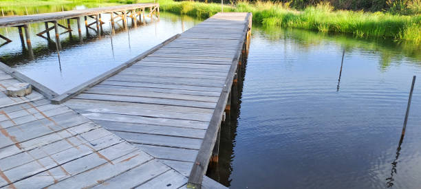 istock Rustic wooden bridge over a pond 1833829920