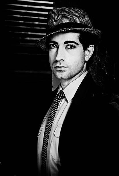 istock Gangster Portrait In Black And White 183383241