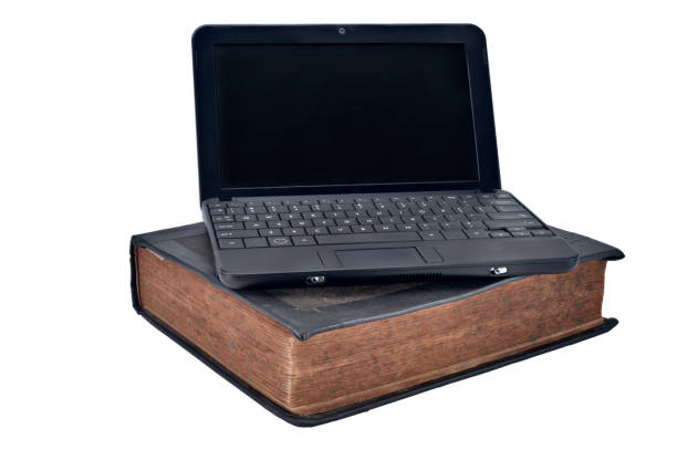 Close-Up Of Laptop Against White Background