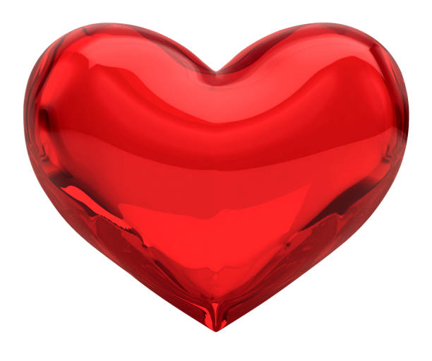 Red Glass Heart, Valentine/Love Concept (XXXL-41MPx) FREE Alpha Channel stock photo
