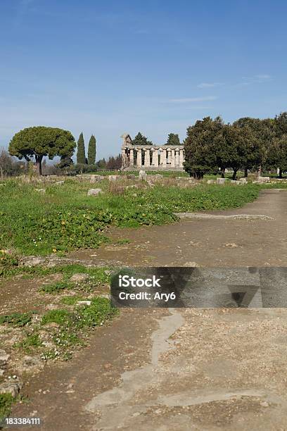 Tempio Di Atena Paestum Italia - Fotografie stock e altre immagini di Antica Grecia - Antica Grecia, Antica Roma, Archeologia