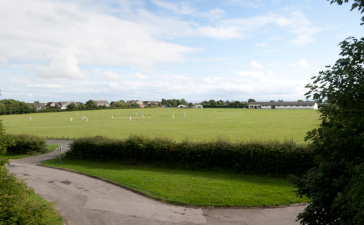 Village cricket green stitched panorama