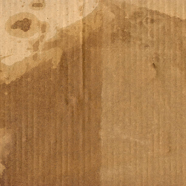 Corrugated Cardboard High Resolution Mottled Grunge Texture stock photo