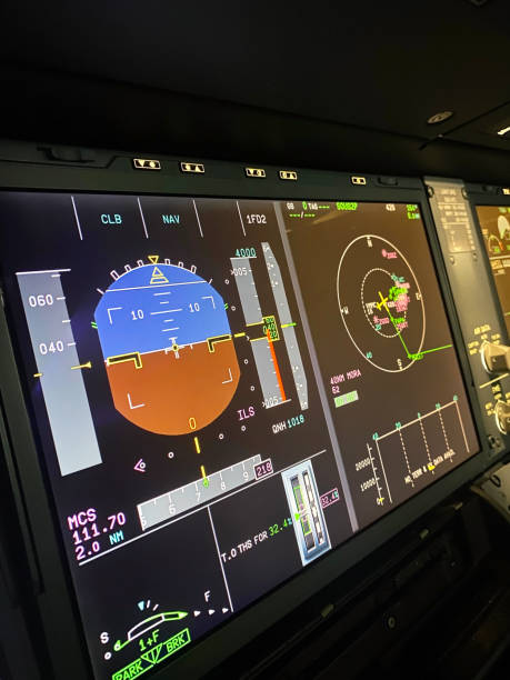 istock Airbus A350 Primary flight display and Navigation Display 1833854197