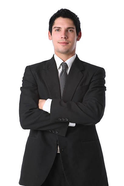 istock Businessman standing with arms crossed 183386666