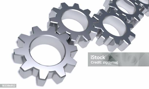 Rodas De Engrenagem De Aço - Fotografias de stock e mais imagens de Aço - Aço, Cor prateada, Dente de Engrenagem
