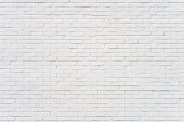 Background: brick wall painted white