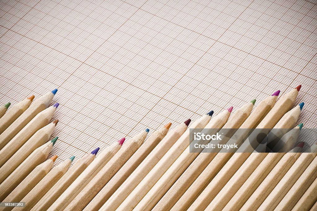 Colored pencils chart Art Stock Photo