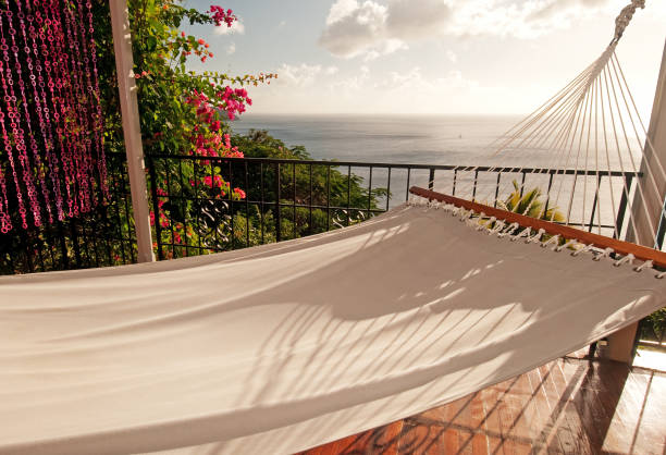 istock Relax in paradise on perfect hammock 183387415