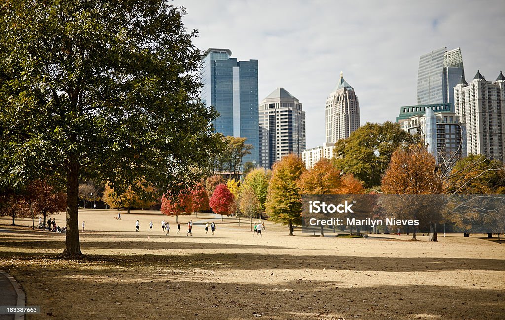 Piedmont Park à l'automne - Photo de Atlanta libre de droits