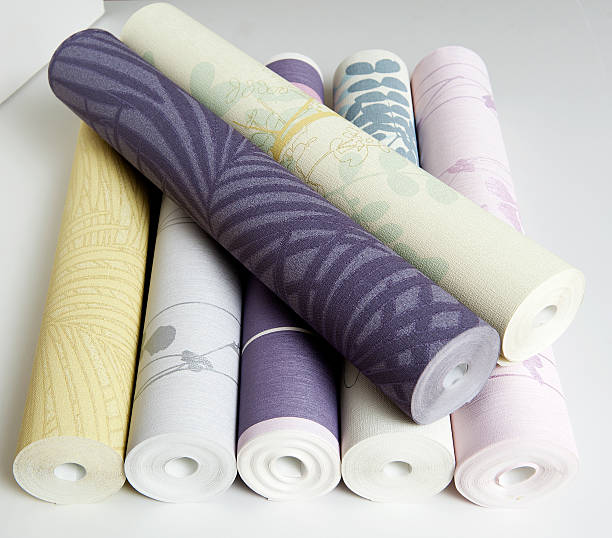 Rolls Of Wallpaper Stock Photo - Download Image Now - Wallpaper - Decor,  Rolled Up, Cut Out - iStock