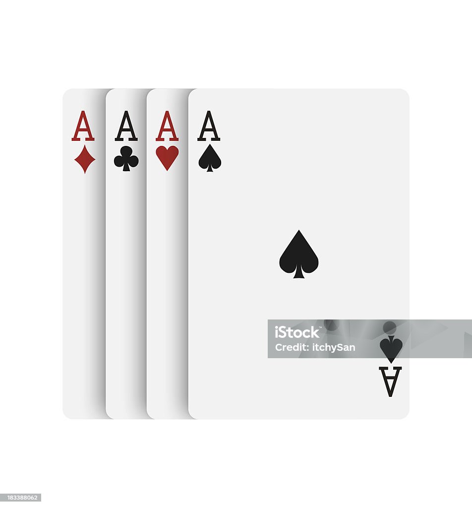 Cartões de jogo com a aces - Foto de stock de Ás de Espadas royalty-free