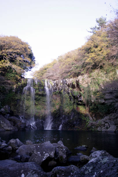 istock Waterfalls in Jeju Island 1833893075