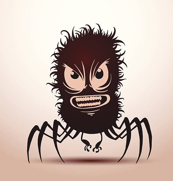 illustrations, cliparts, dessins animés et icônes de drôle monstres modèle avec six jambes - hairy animal hair fantasy monster