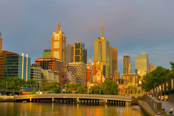 istock Melbourne Skyline at Golden Hour 1833910515
