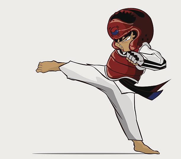 tae kwon делают - do kwon stock illustrations
