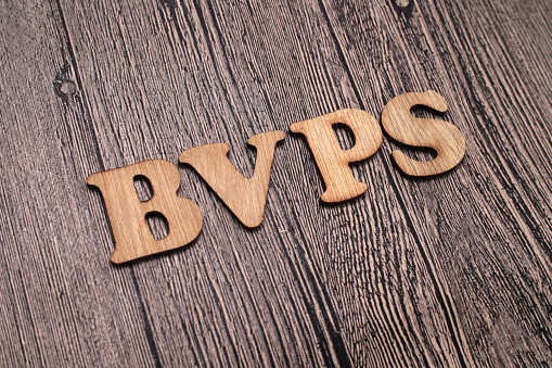 BVPS book value per share, text words typography written on wooden background, life and business motivational inspirational concept