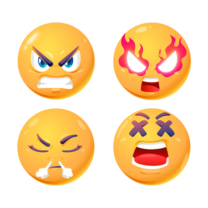 A set of emoticon vector