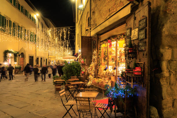istock Arezzo Christmas market at dusk 1834009092