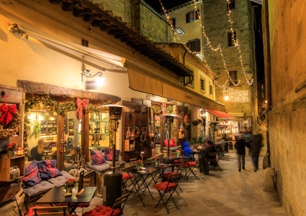 istock Arezzo Christmas market at dusk 1834009107