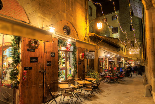 istock Arezzo Christmas market at dusk 1834009113