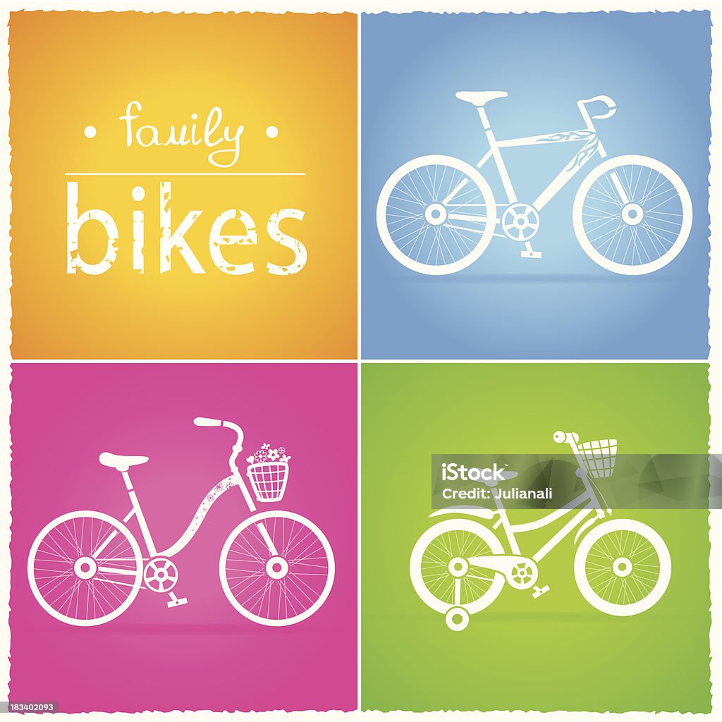 Велосипеды - Векторная графика В стиле минимализма роялти-фри